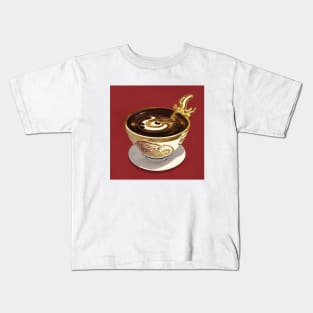 Coffee Vintage Since Art Artsy French Press Beans Kids T-Shirt